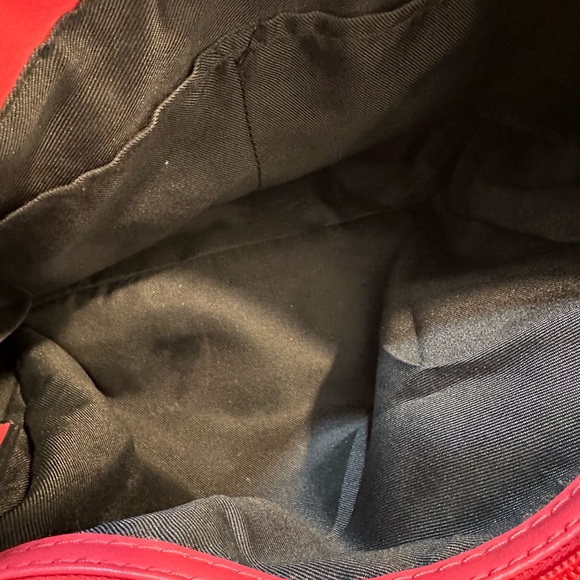 Merona Pink triple pocket shoulder purse with bow. - Picture 8 of 9